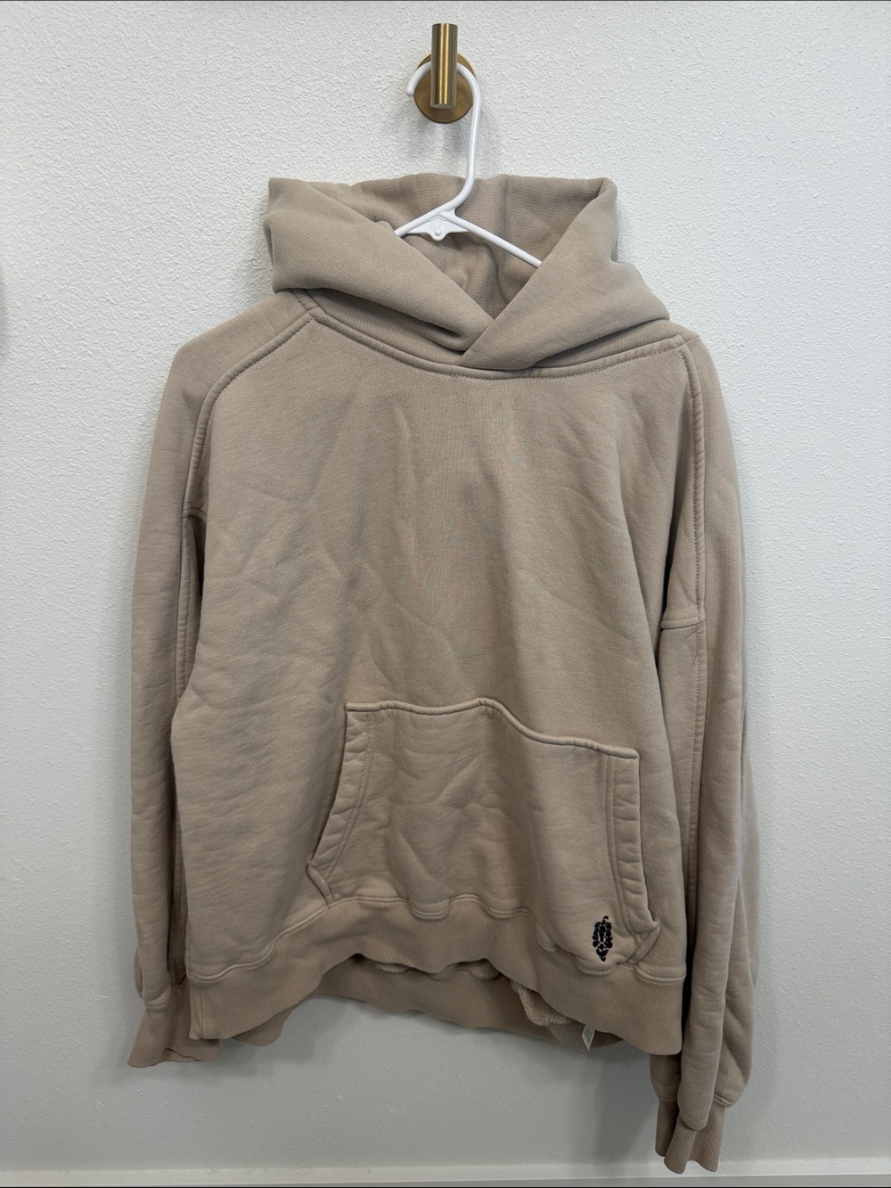 FP Movement by Free People Beige Relaxed Hooded Pullover